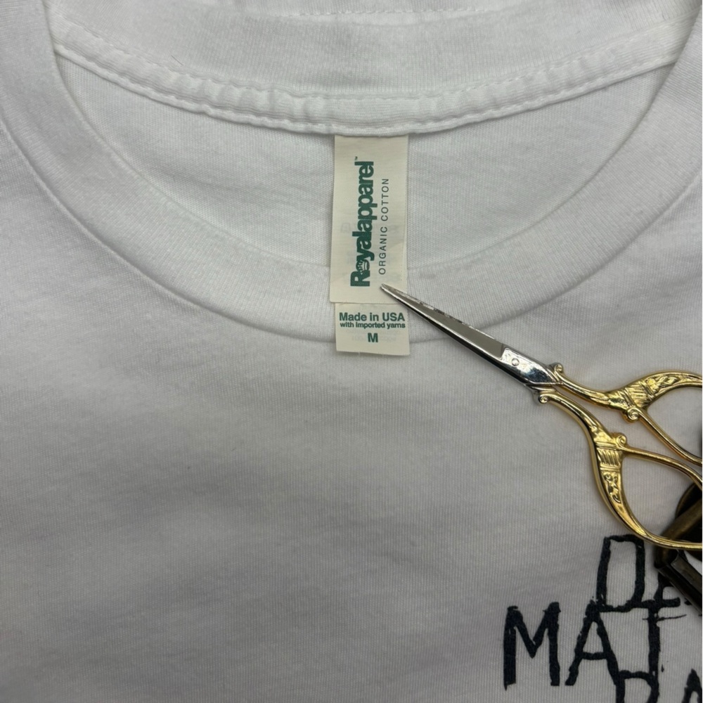 White Dave Matthews Band Logo Tee USA 100% Organic Cotton - Picture 3 of 6